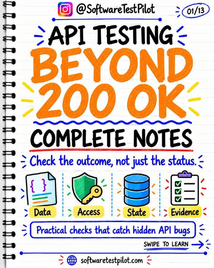 First-page preview of API Testing Beyond 200 OK: Complete Notes