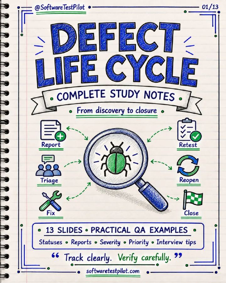 First-page preview of Defect Life Cycle: Complete Notes