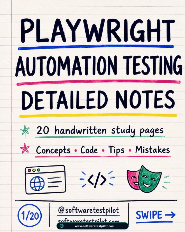 First-page preview of Playwright Automation Testing Notes