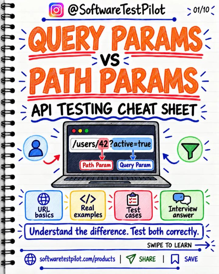 First-page preview of Query Params vs Path Params Cheat Sheet
